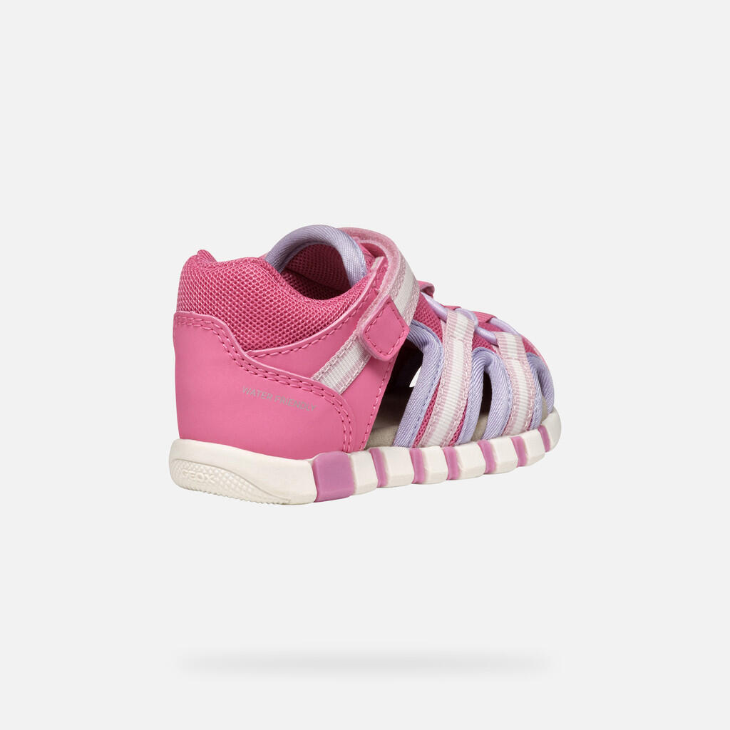 Premiers Pas Bébé Fille B SANDAL IUPIDOO GIR Rose Foncé/Lilas 6/7