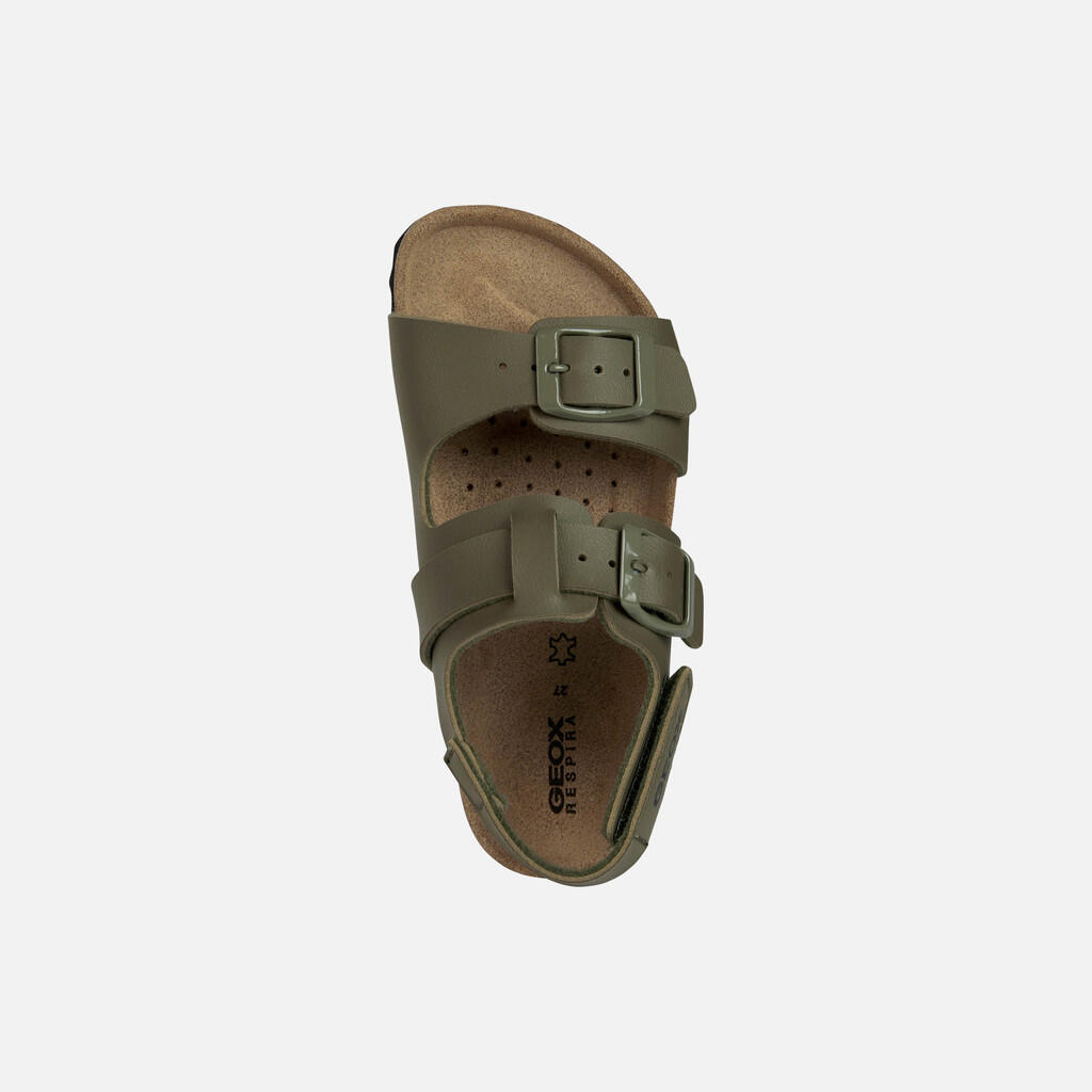 Sandales Garçon J GHITA BOY Vert Militaire 6/7