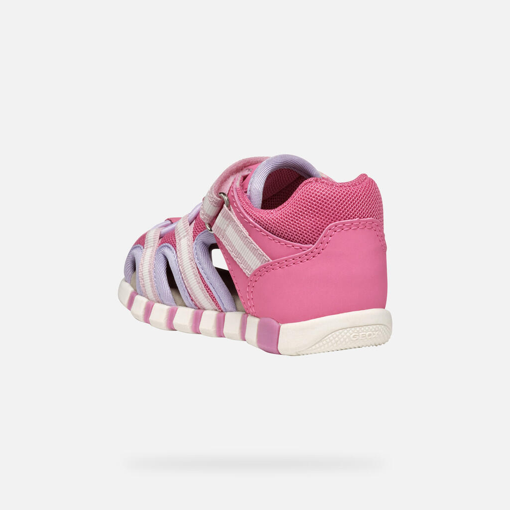 Premiers Pas Bébé Fille B SANDAL IUPIDOO GIR Rose Foncé/Lilas 5/7