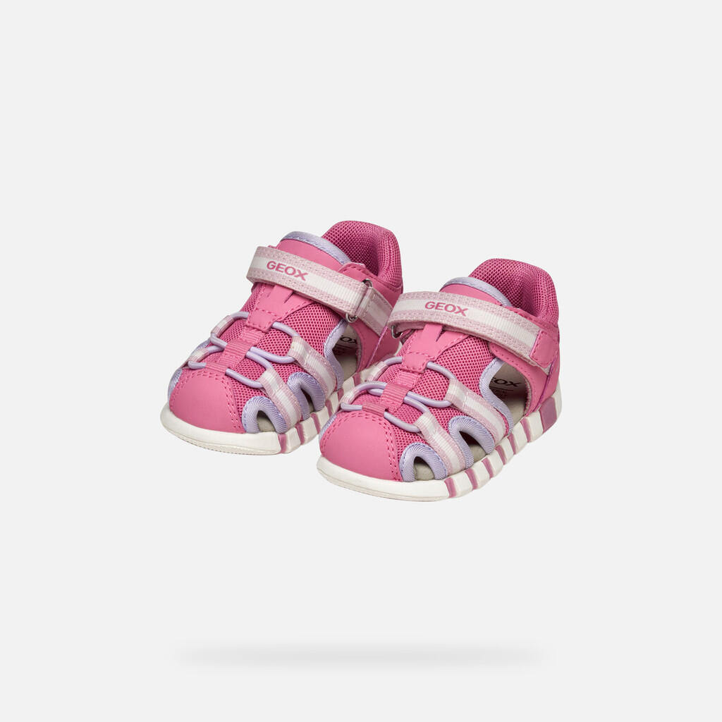 Premiers Pas Bébé Fille B SANDAL IUPIDOO GIR Rose Foncé/Lilas 3/7
