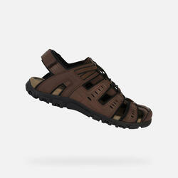 Sandales Homme U SANDAL STRADA Marron Foncé