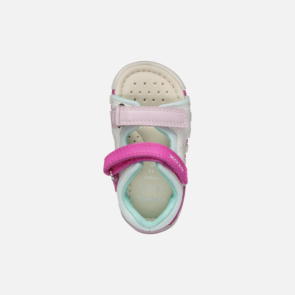 Premiers Pas Bébé Fille SANDAL IUPIDOO BABY Blanc/Fuchsia 7/7