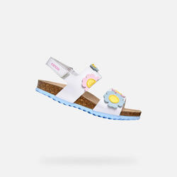 Sandales Fille J ADRIEL GIRL Blanc/Bleu Ciel Clair