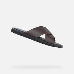 Sandales Homme U ERICE Brun Foncé