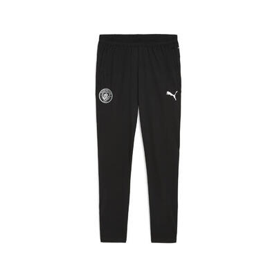 Pantaloni da allenamento Manchester City da uomo PUMA Black Silver Metallic
