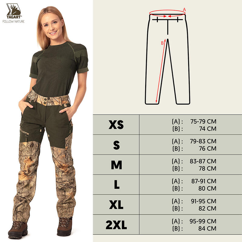 Pantaloni de teren pentru femei Tagart IRON 2 3DX și fotocamuflaj