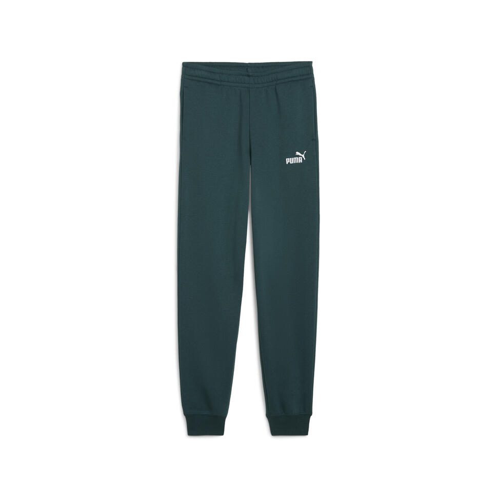 Młodzieżowe polarowe spodnie dresowe ESS z logo No. 1 PUMA Green Terrain
