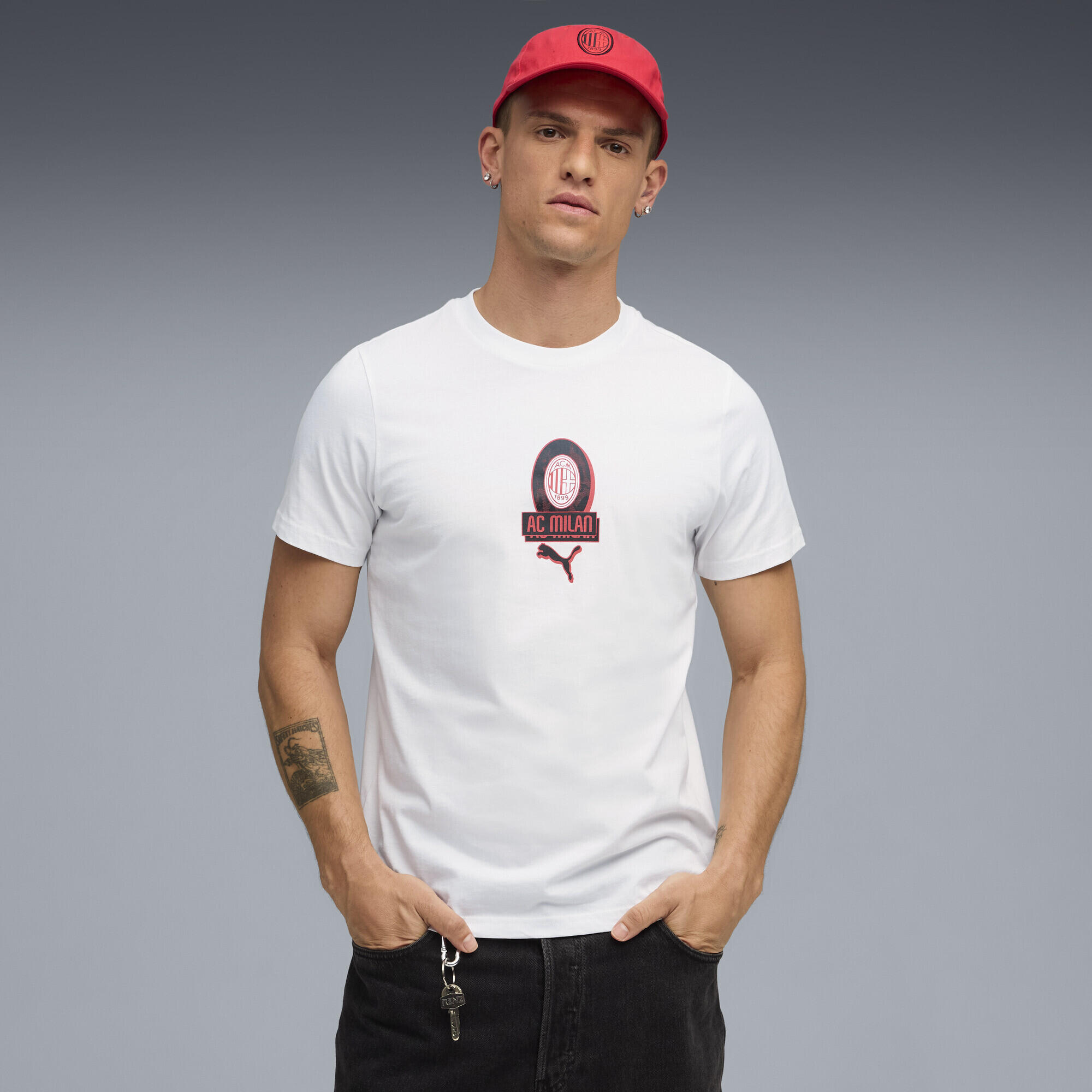 T-shirt AC Milan FtblCulture da uomo PUMA White For All Time Red 2/7