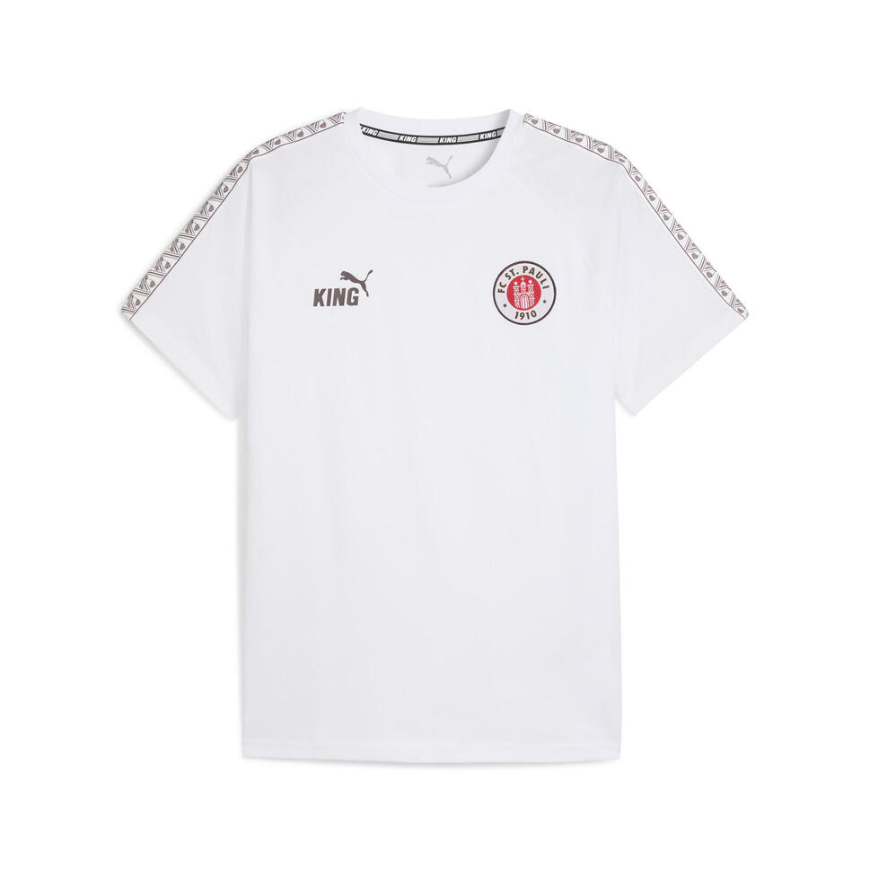 Męska koszulka FC St. Pauli KING PUMA White Espresso Brown