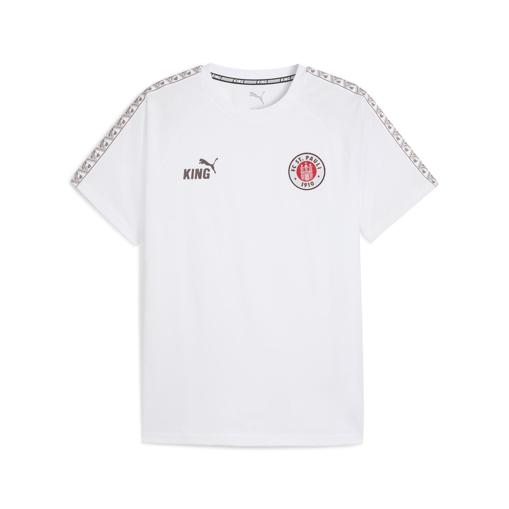 Męska koszulka FC St. Pauli KING PUMA White Espresso Brown