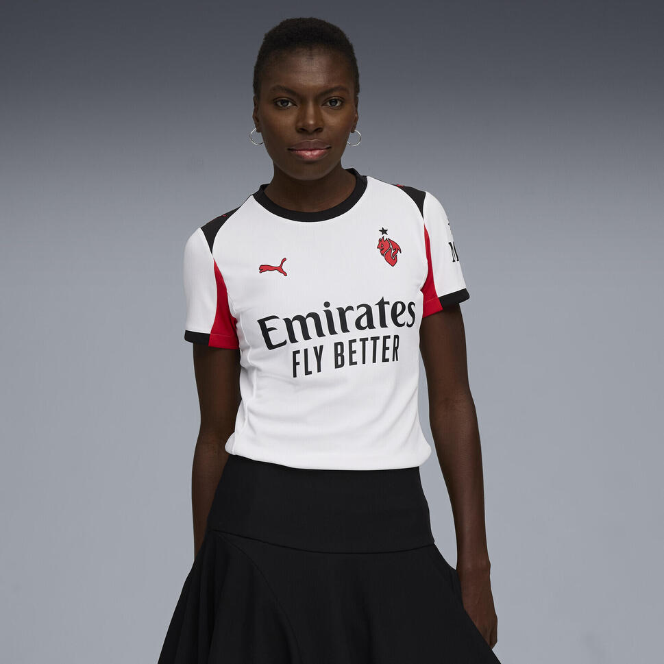 Damska koszulka wyjazdowa AC Milan 25/26 PUMA White For All Time Red