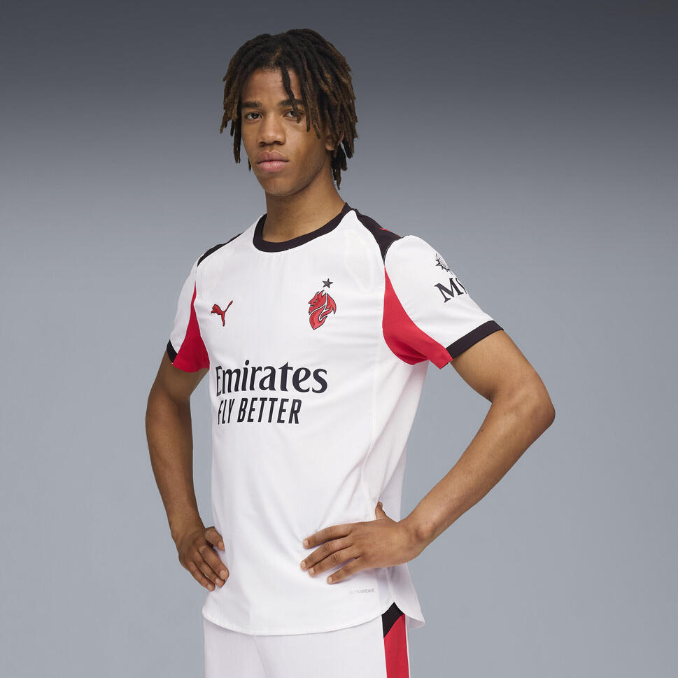 Męska koszulka wyjazdowa authentic AC Milan 25/26 PUMA White For All Time Red