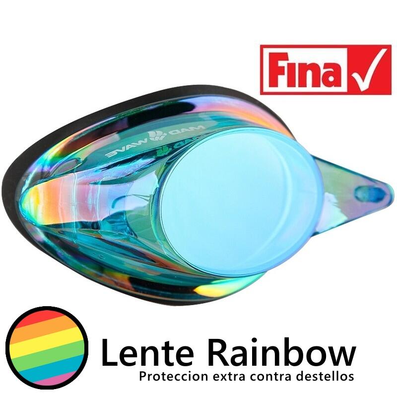 Lentes graduadas para natação streamline rainbow- direita -8.0 miopia