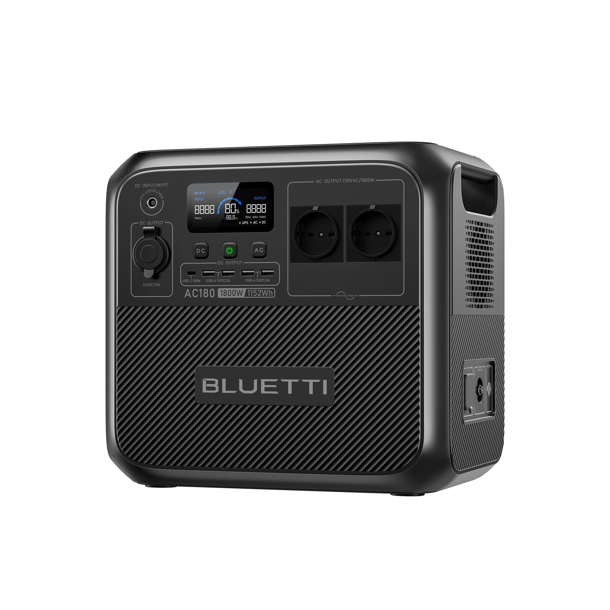 BLUETTI BLUETTI Stazione Elettrica Portatile AC180 Batteria 1800W/1152Wh per Campeggio