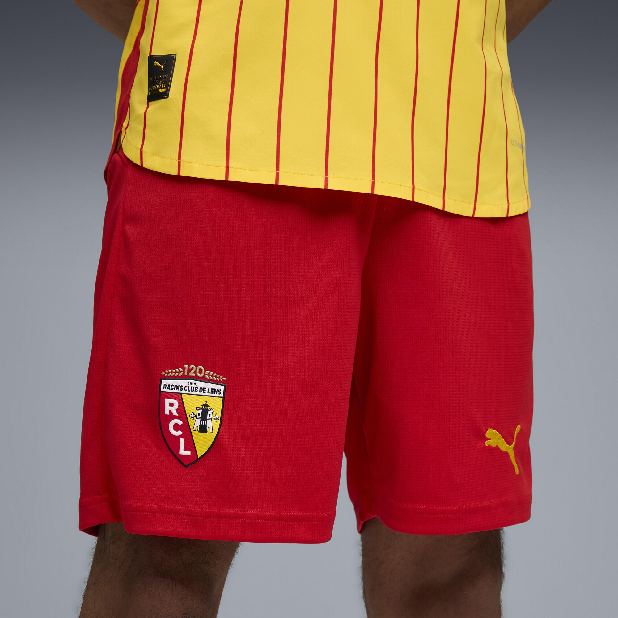 Șort bărbați talie medie, material respirabil Rc Lens 25/26 roșu PUMA 3/7