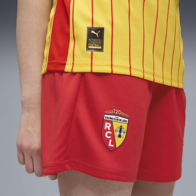 Șort copii respirabil, talie elastică RC Lens 25/26, alb PUMA