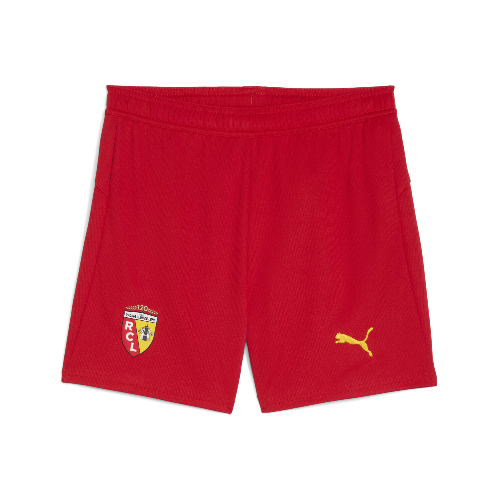 Șort copii respirabil, talie elastică RC Lens 25/26, alb PUMA
