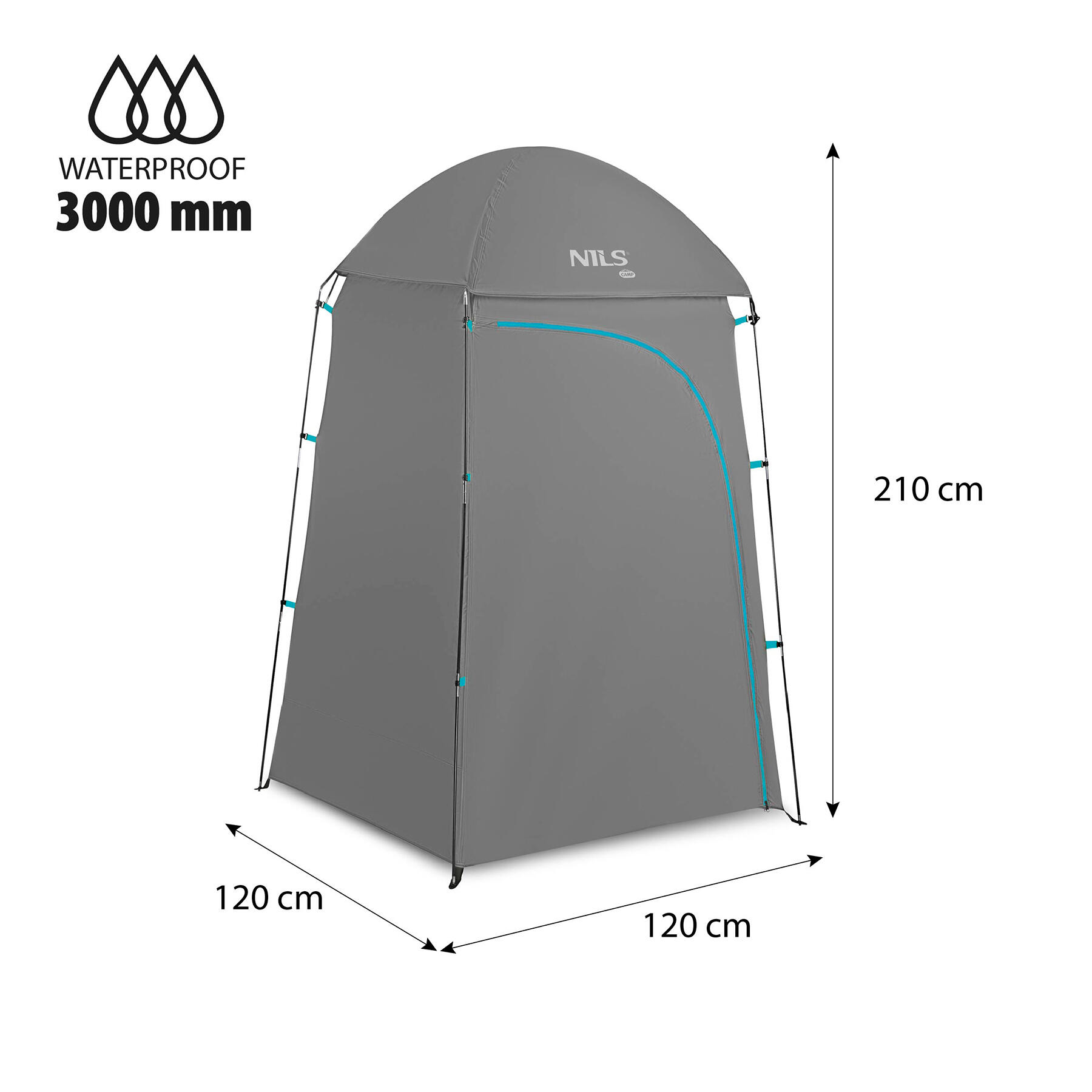 Skládací sprchovací kabina NILS Camp NC3025 2/7