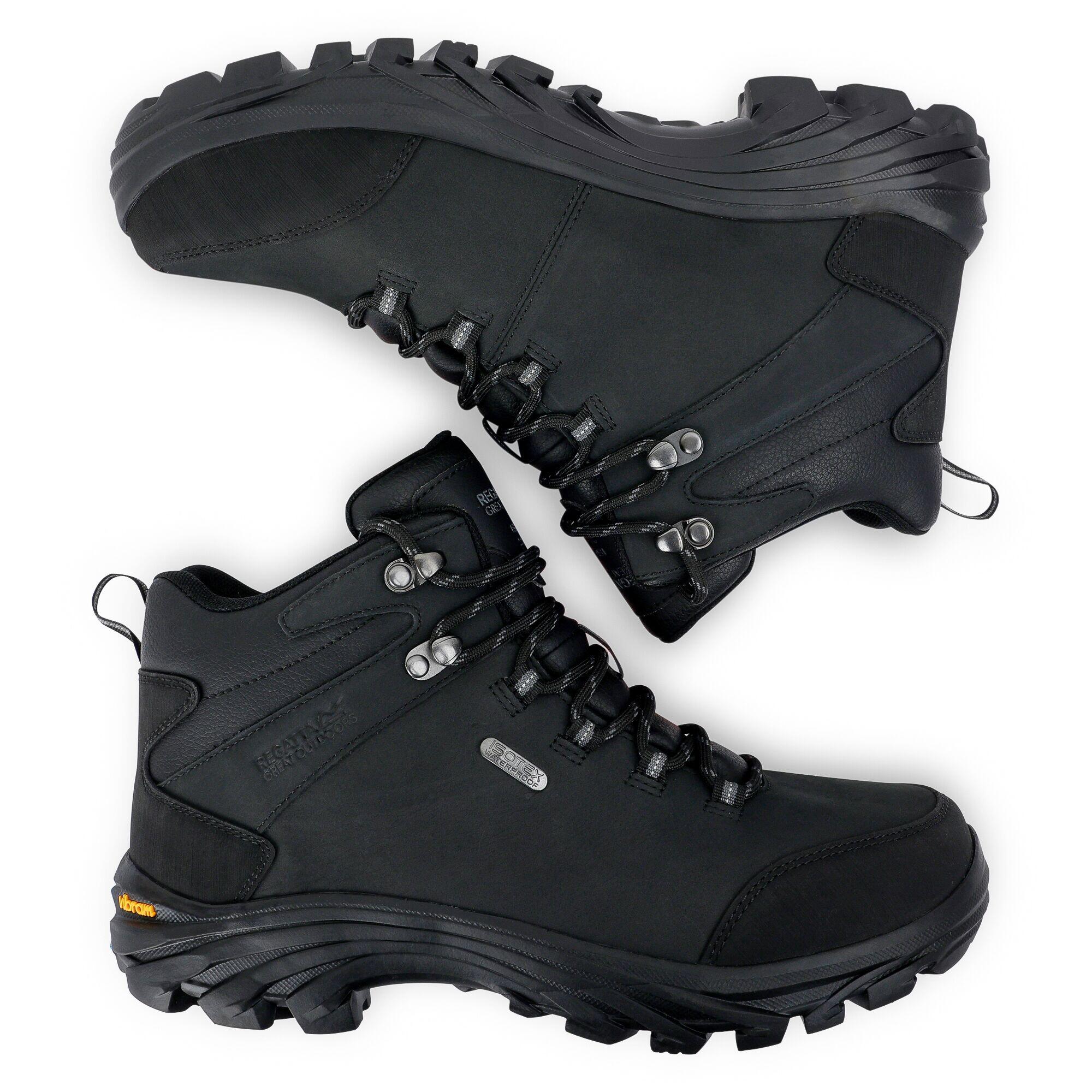 Burrell Leather Mens Waterproof Vibram Hiking Boots REGATTA