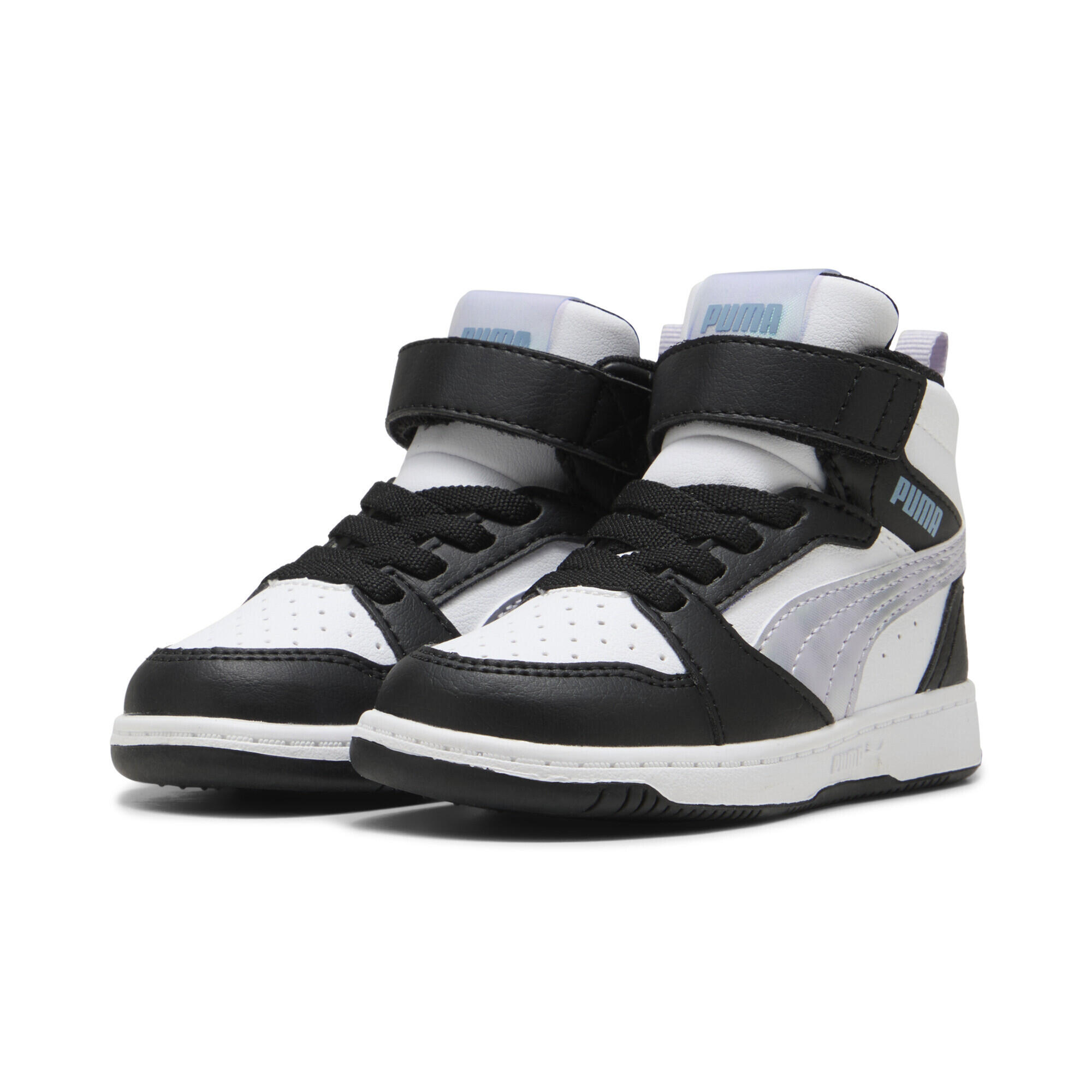 Puma - Sneakers Mi-hautes Rebound v6 Space Belle Bébé Puma - Bottes - Blanc|noir|violet - Decathlon