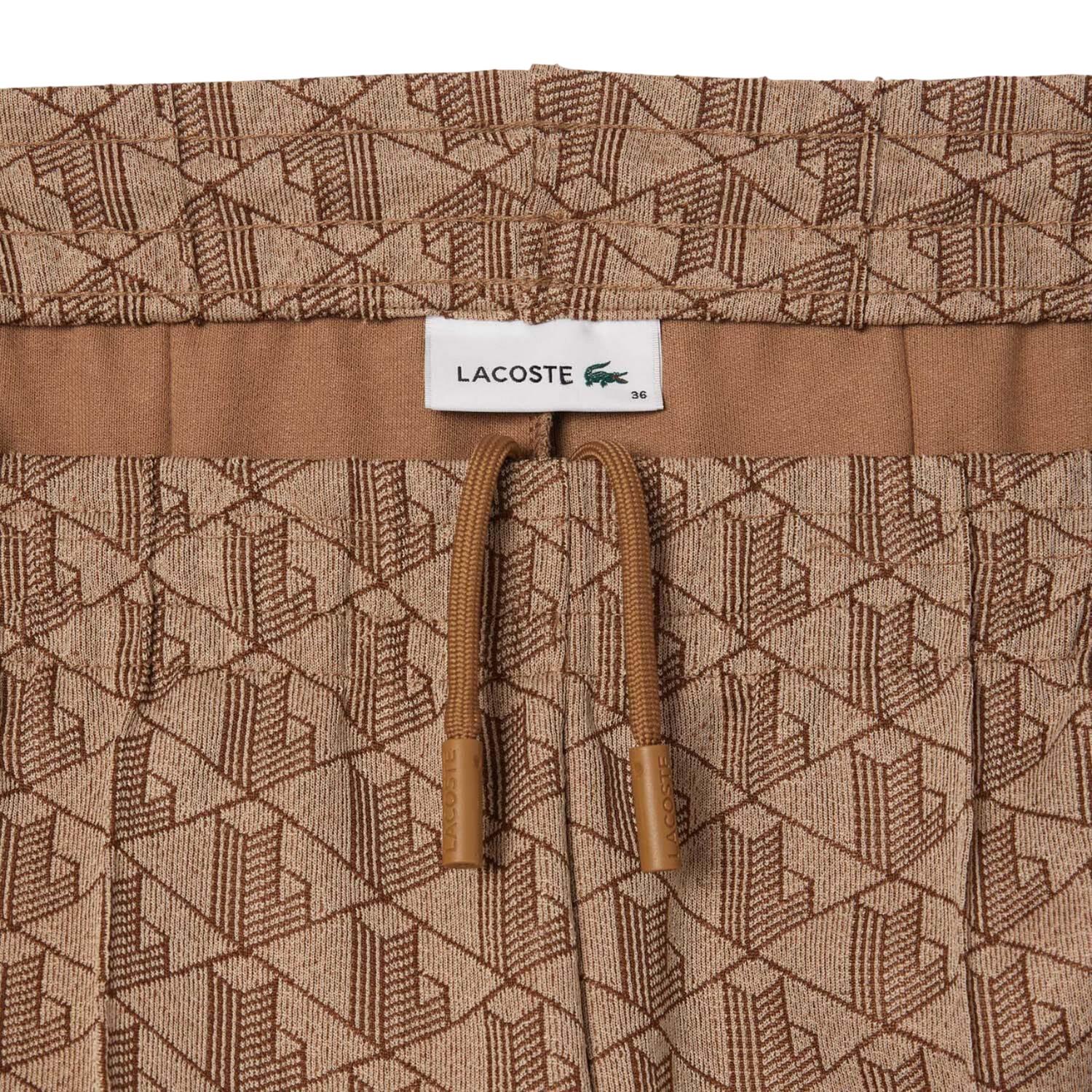 Womens/Ladies Monogram Flared Jogging Bottoms (Beige) 4/4