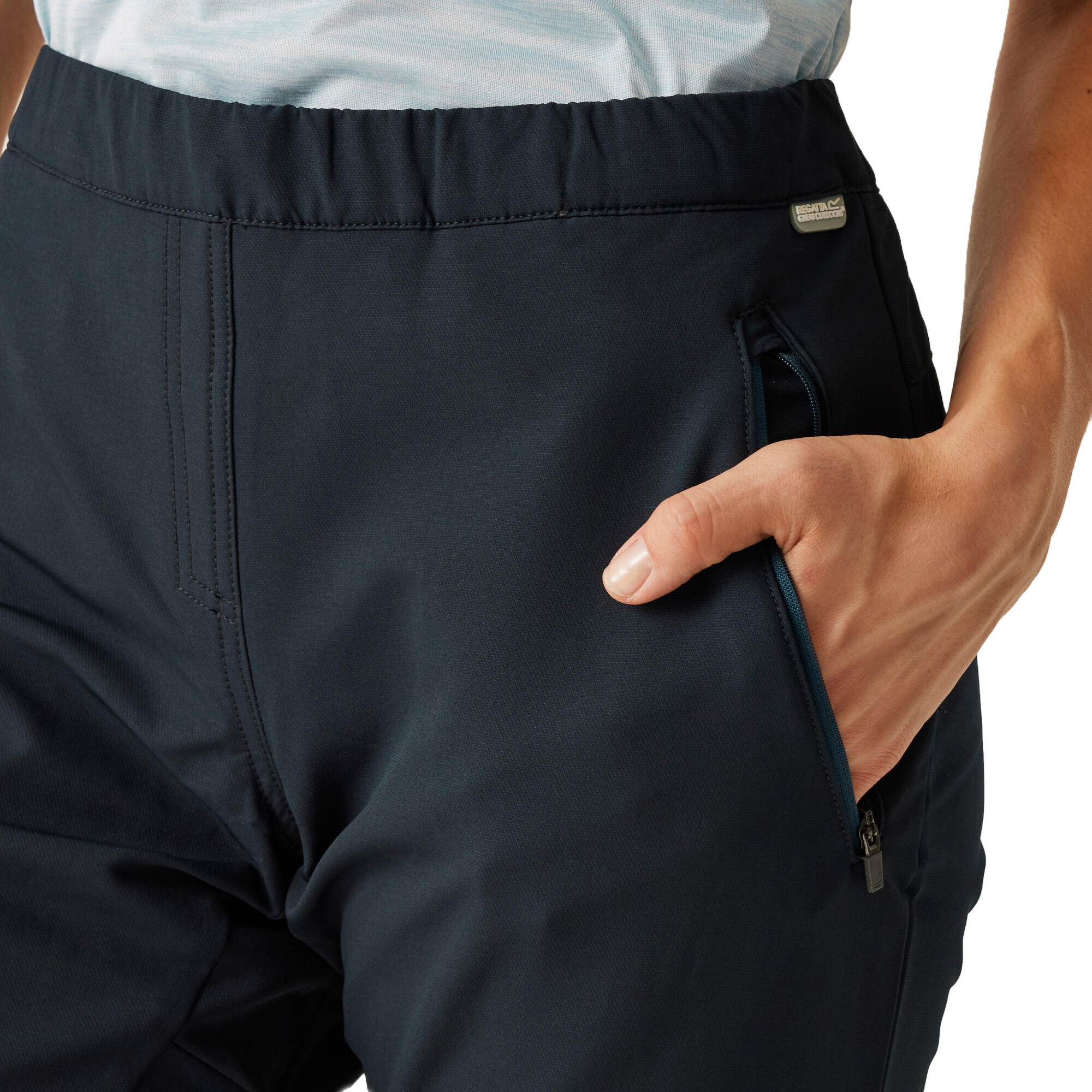 Womens/Ladies Pentre Extol Stretch Hiking Trousers (Navy) 3/4