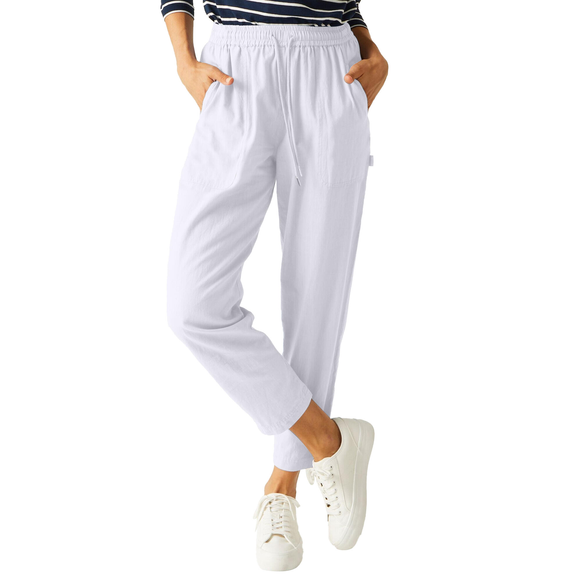 Womens/Ladies Corso Trousers (White) 4/5