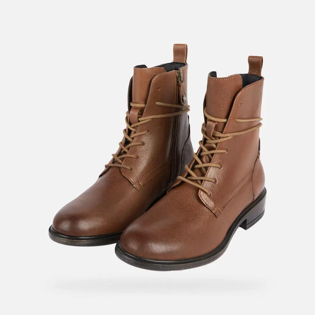 Leather boots woman Geox Catria 4/7