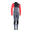 Costum de surfing pentru copii ION Capture 4/3 Back Zip Jr albastru oțel/roșu