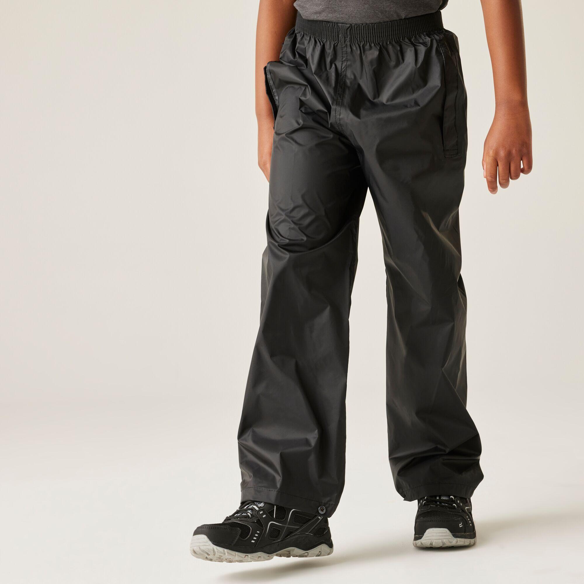 REGATTA Pack It Kids' Hiking Waterproof Overtrousers - Dark Blue