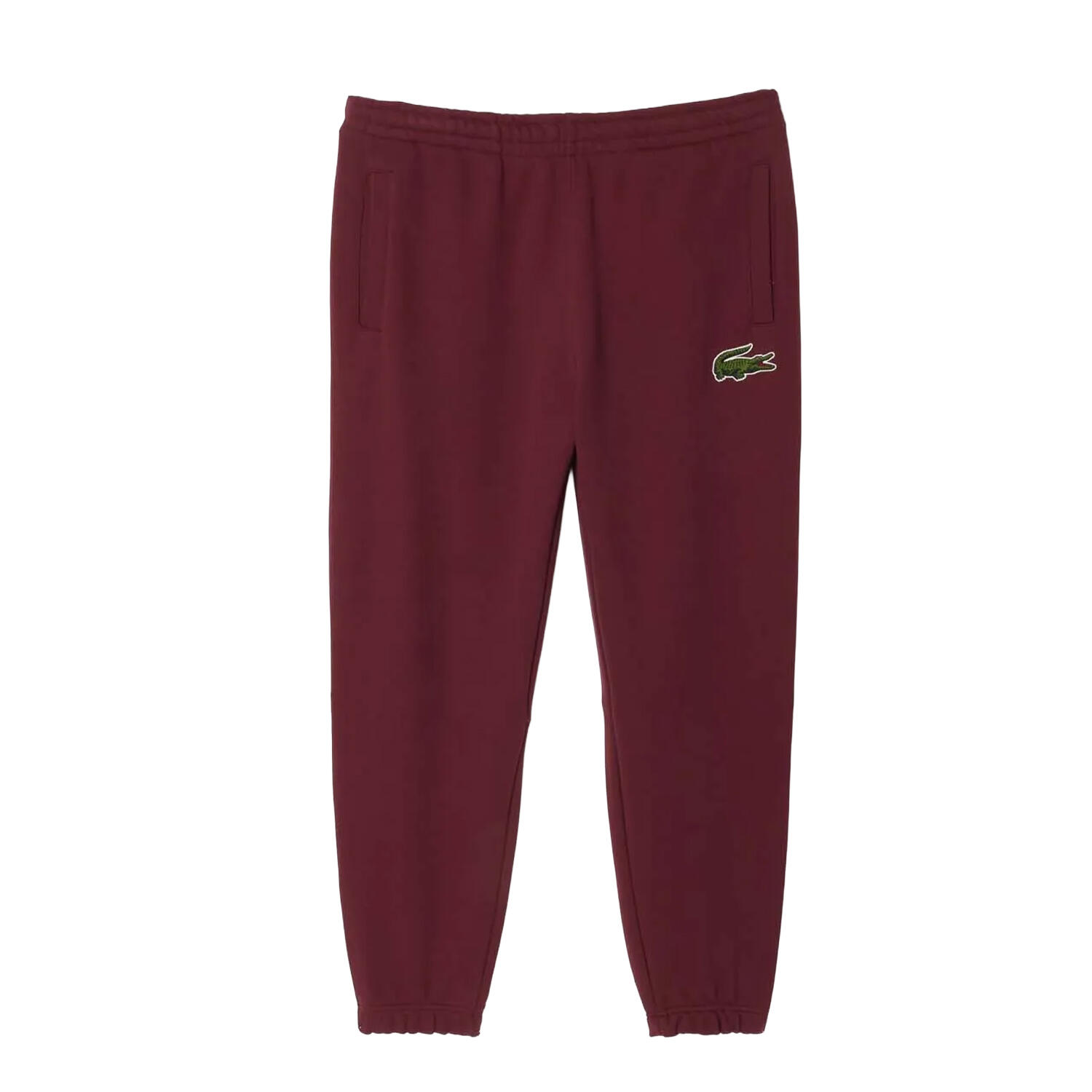LACOSTE Pantalone da jogging Lacoste rosso in cotone biologico, vestibilità regular