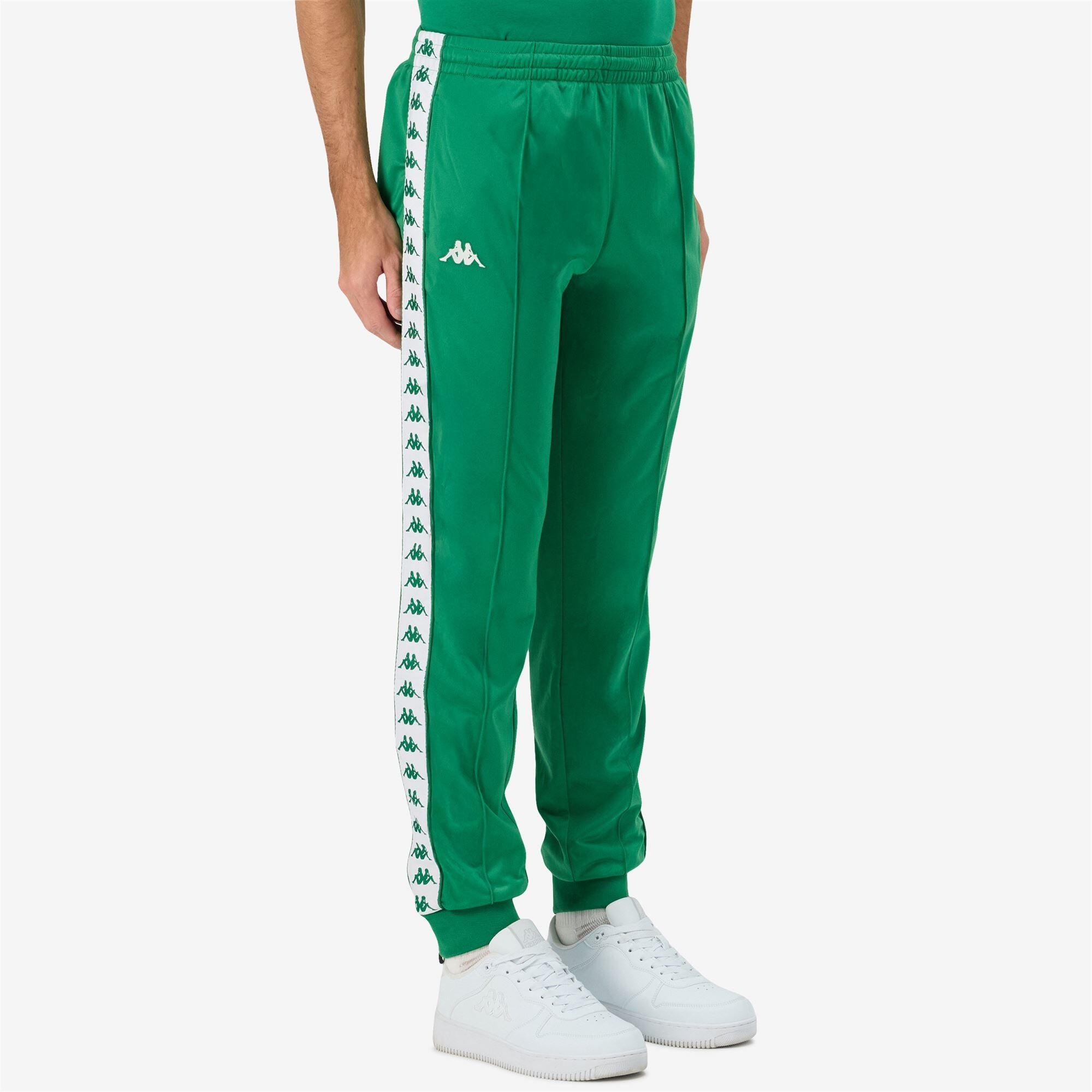 Pantaloni tuta da uomo in poliestere verde da streetwear sportivo 6/7