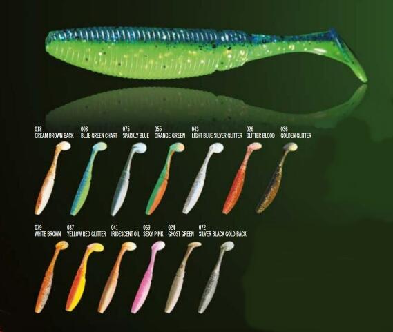 SHAD NOMURA ROLLING 7,5CM/4G YELLOW RED GLITTER 10 BUC / PLIC