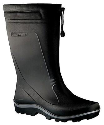 Spirale Stratos gefütterter Gummistiefel SCHWARZ Gr.46