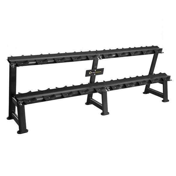 Zestaw hantli gumowanych 2 x 10-30 kg - 10 par (390 kg) UNDERFIT + stojak STR23 7/7