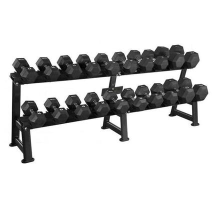 Zestaw hantli HEX 2 x 5-40 kg - 10 par (440 kg) UNDERFIT + stojak Siłownia