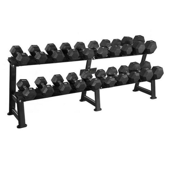 Zestaw hantli HEX 2 x 5-40 kg - 10 par (440 kg) UNDERFIT + stojak Siłownia