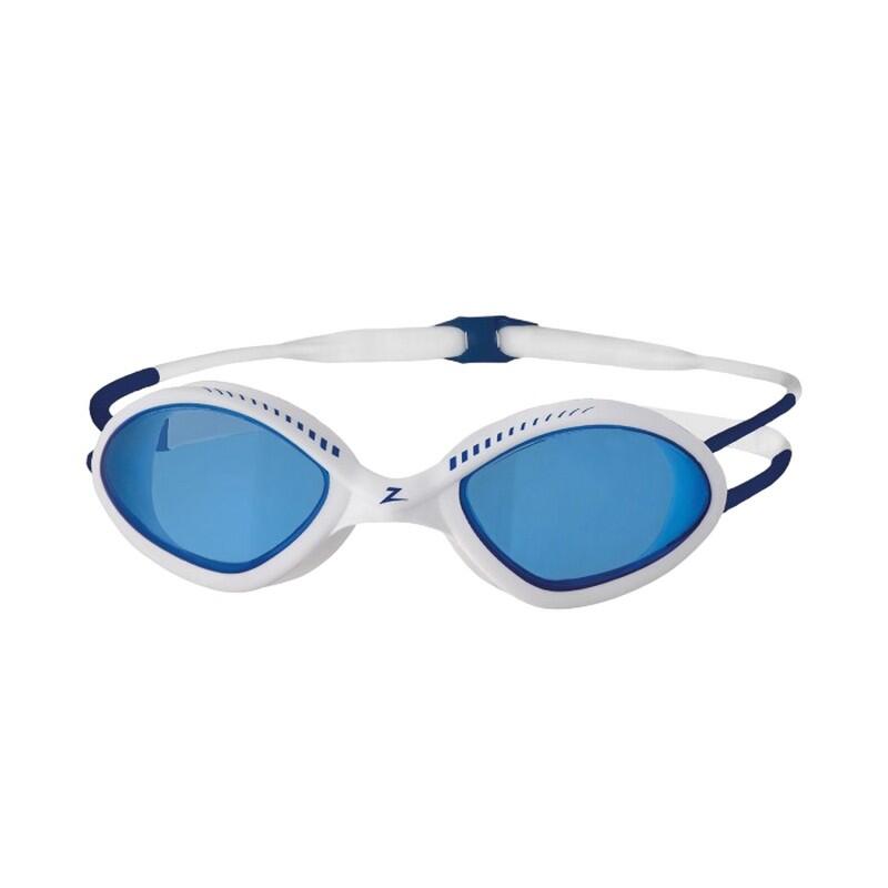 ZOGGS Unisex Adult Tiger SNR Swimming Goggles (White/Blue)