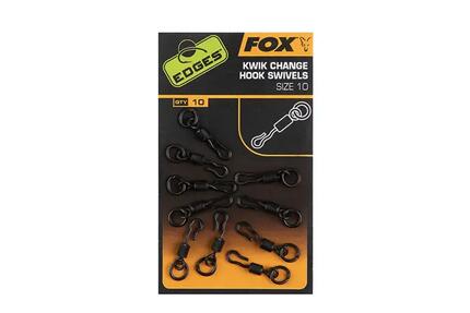 Émerillons à changement rapide FOX Edges, taille 11, lot de 10