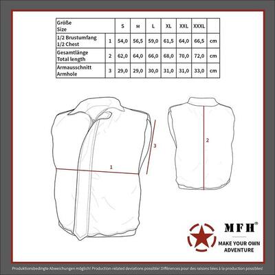 MFH Outdoor Weste schwere Ausführung khaki Gr.L