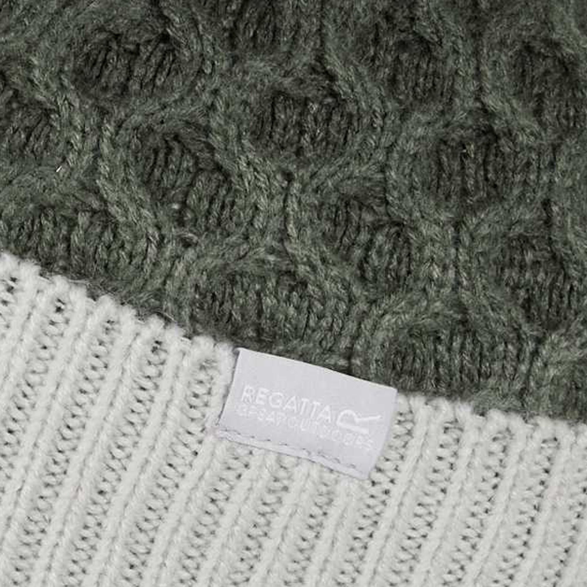 Bonnet Motif/style Ombré FROSTY Femme (Kaki Foncé / Blanc Lunaire) 3/4