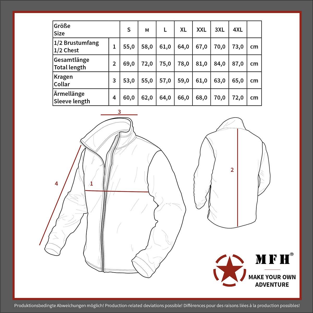 MFH Fleece-Jacke Combat M95 CZ Tarn Gr.XL 4/4