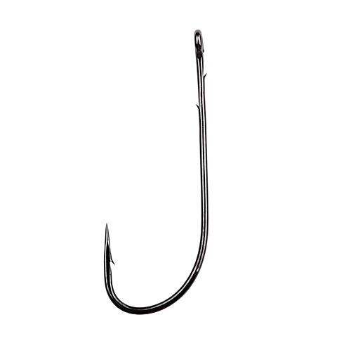 Gamakatsu Worm 36 Hooks black Gr.6 - Wurmhaken mit Öhr 2/2