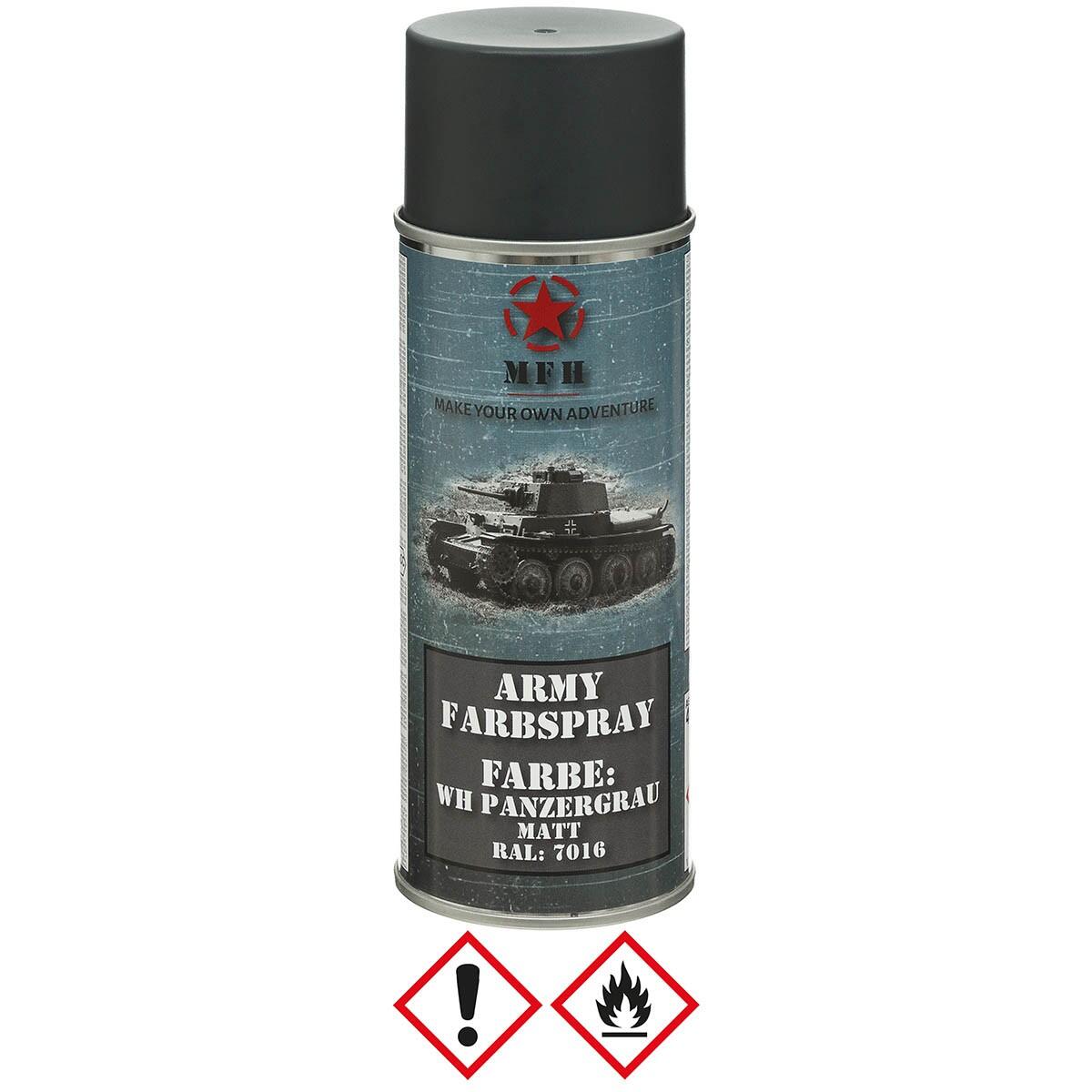 MFH Army Farbspray 400ml WH Panzergrau matt 2/2