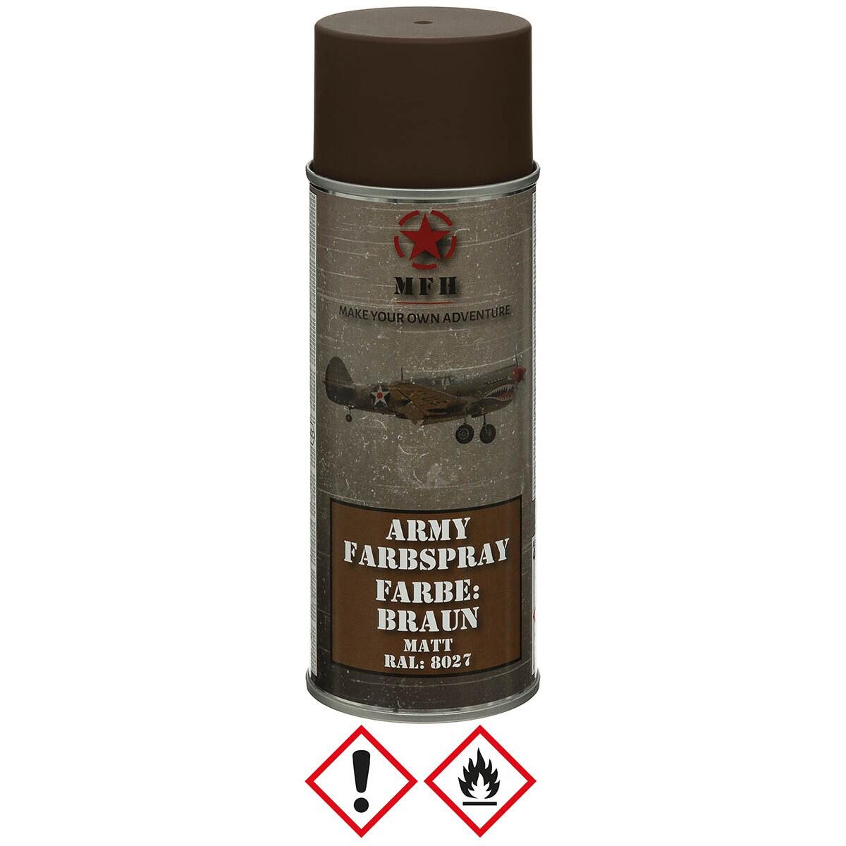 MFH Army Farbspray 400ml braun matt 2/2