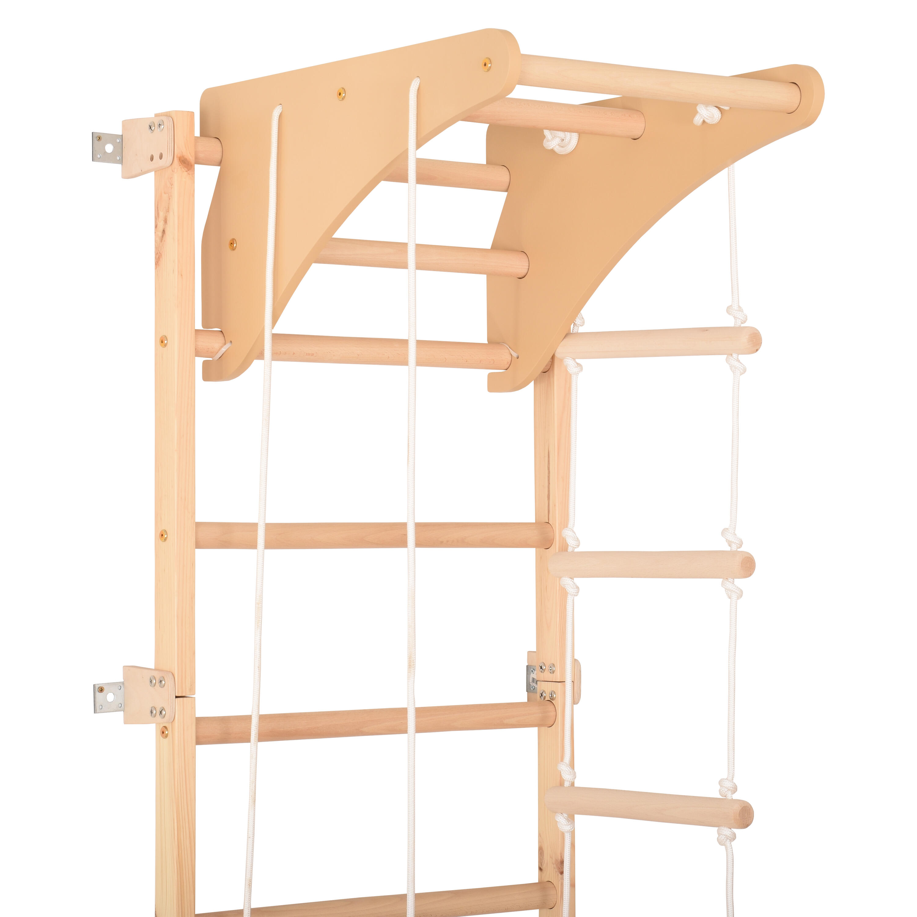 Kinderen/volwassenen fitness wandrek hout Eco-pine 4/7