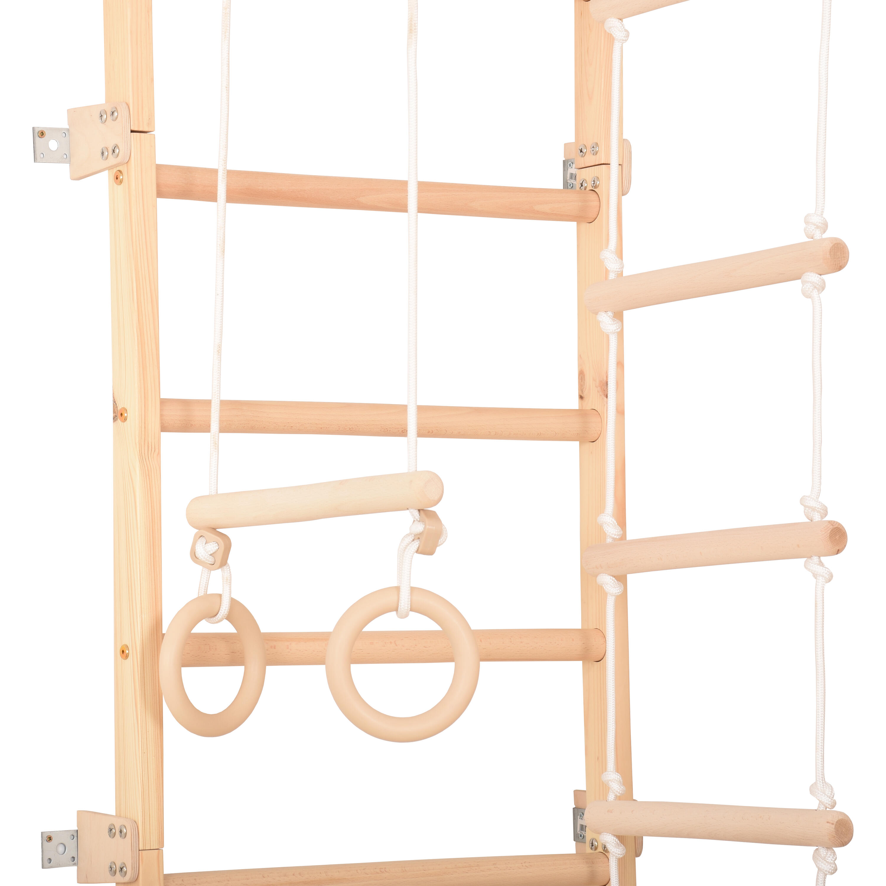 Kinderen/volwassenen fitness wandrek hout Eco-pine 7/7