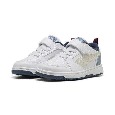 Zapatillas Rebound V6 Lo Mid-90s Niños PUMA White Vapor Gray Cool Blue