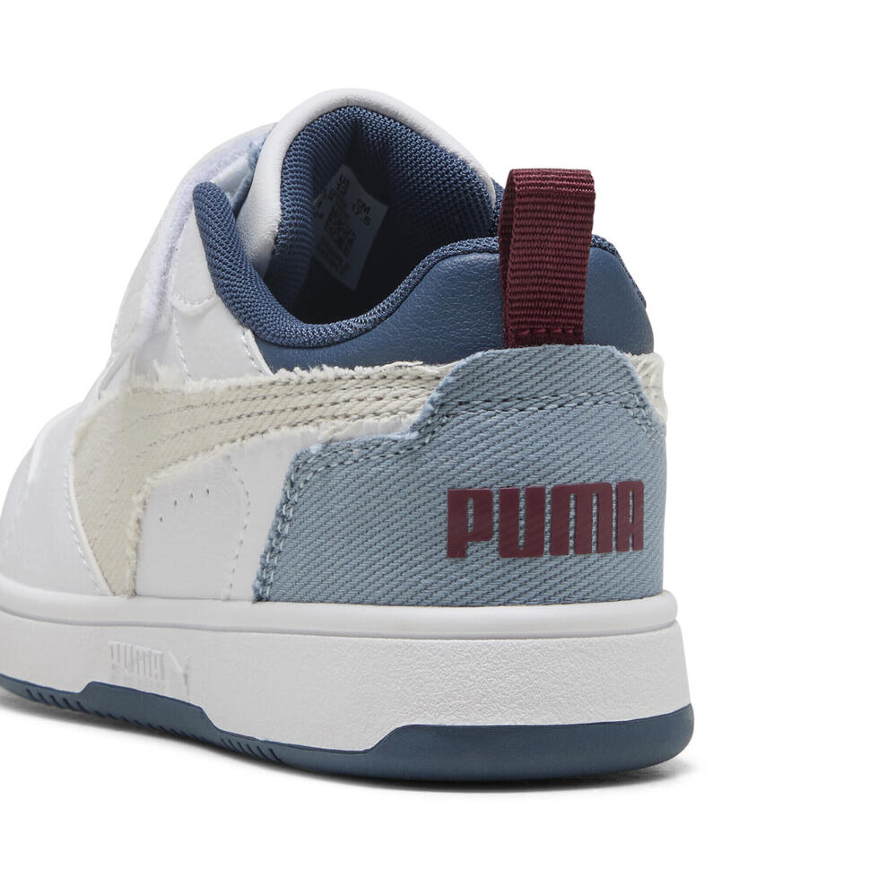 Dziecięce sneakersy Rebound V6 Lo Mid-90s PUMA White Vapor Gray Cool Blue