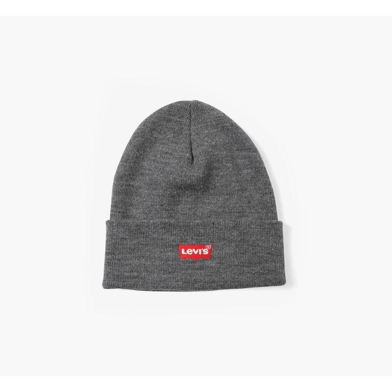 Căciulă beanie Levi's gri clasică cu logo brodat